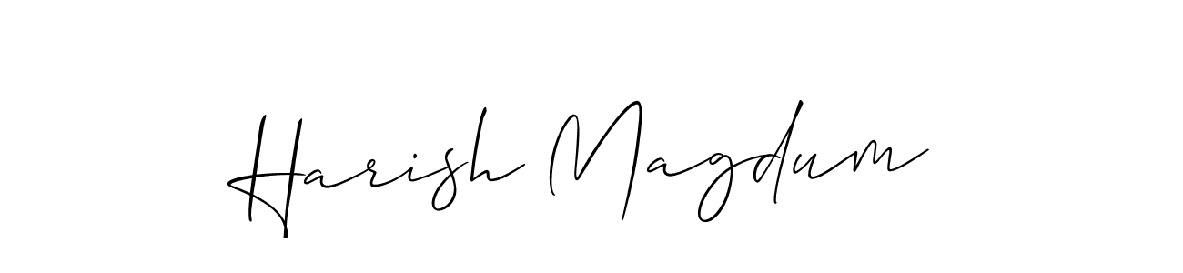 Design your own signature with our free online signature maker. With this signature software, you can create a handwritten (Allison_Script) signature for name Harish Magdum. Harish Magdum signature style 2 images and pictures png