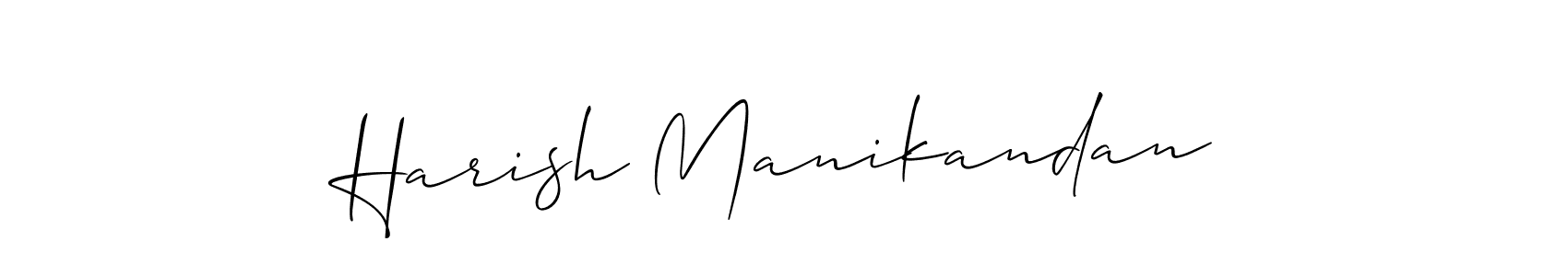 Allison_Script is a professional signature style that is perfect for those who want to add a touch of class to their signature. It is also a great choice for those who want to make their signature more unique. Get Harish Manikandan name to fancy signature for free. Harish Manikandan signature style 2 images and pictures png