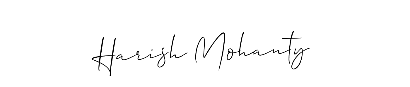 How to make Harish Mohanty name signature. Use Allison_Script style for creating short signs online. This is the latest handwritten sign. Harish Mohanty signature style 2 images and pictures png