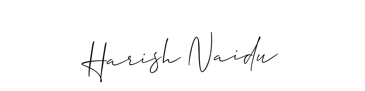 You should practise on your own different ways (Allison_Script) to write your name (Harish Naidu) in signature. don't let someone else do it for you. Harish Naidu signature style 2 images and pictures png