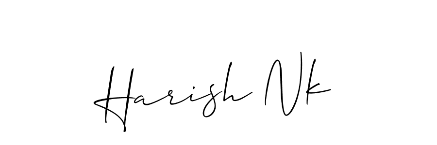 How to Draw Harish Nk signature style? Allison_Script is a latest design signature styles for name Harish Nk. Harish Nk signature style 2 images and pictures png