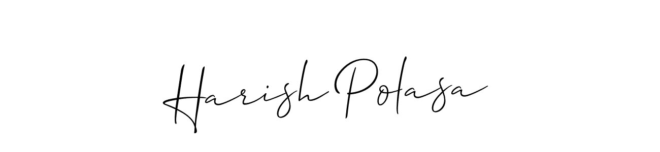 Design your own signature with our free online signature maker. With this signature software, you can create a handwritten (Allison_Script) signature for name Harish Polasa. Harish Polasa signature style 2 images and pictures png