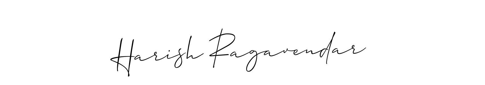 Use a signature maker to create a handwritten signature online. With this signature software, you can design (Allison_Script) your own signature for name Harish Ragavendar. Harish Ragavendar signature style 2 images and pictures png