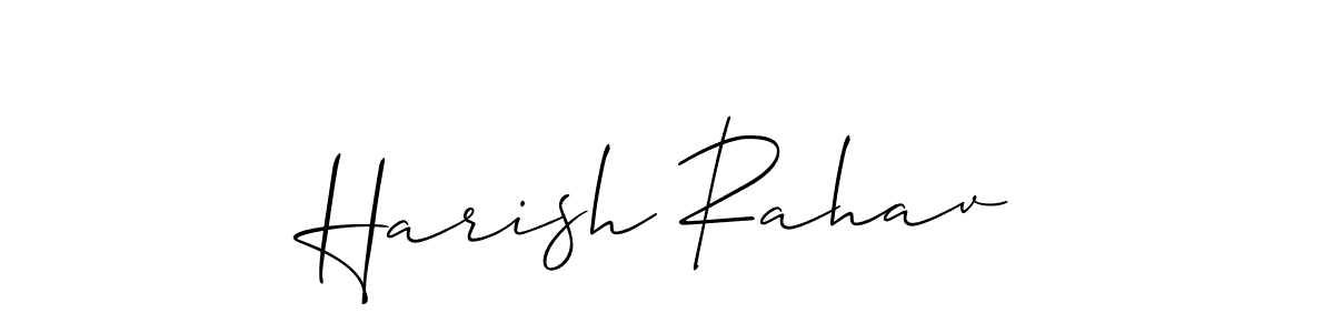 Make a short Harish Rahav signature style. Manage your documents anywhere anytime using Allison_Script. Create and add eSignatures, submit forms, share and send files easily. Harish Rahav signature style 2 images and pictures png