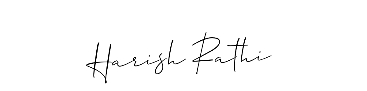 Use a signature maker to create a handwritten signature online. With this signature software, you can design (Allison_Script) your own signature for name Harish Rathi. Harish Rathi signature style 2 images and pictures png