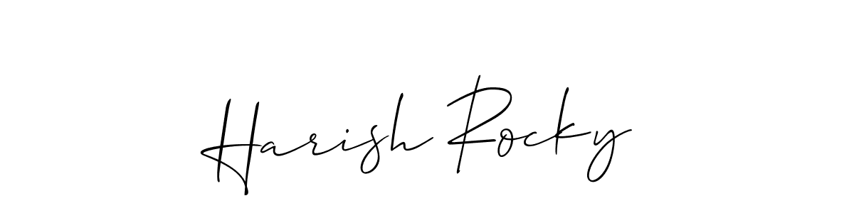 Also You can easily find your signature by using the search form. We will create Harish Rocky name handwritten signature images for you free of cost using Allison_Script sign style. Harish Rocky signature style 2 images and pictures png