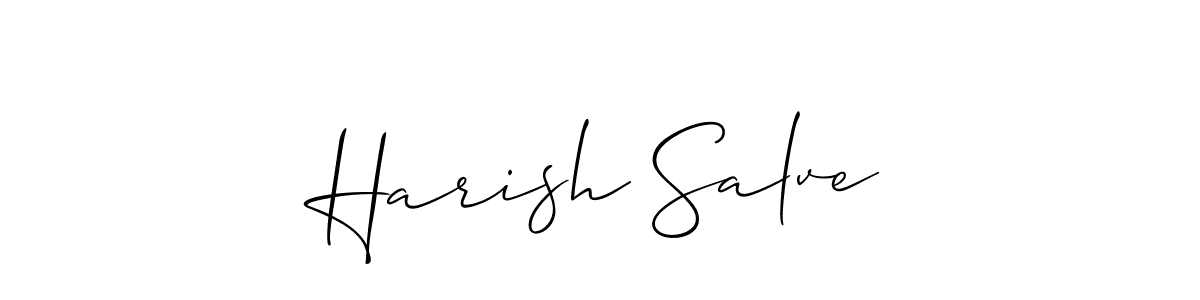 Make a beautiful signature design for name Harish Salve. With this signature (Allison_Script) style, you can create a handwritten signature for free. Harish Salve signature style 2 images and pictures png