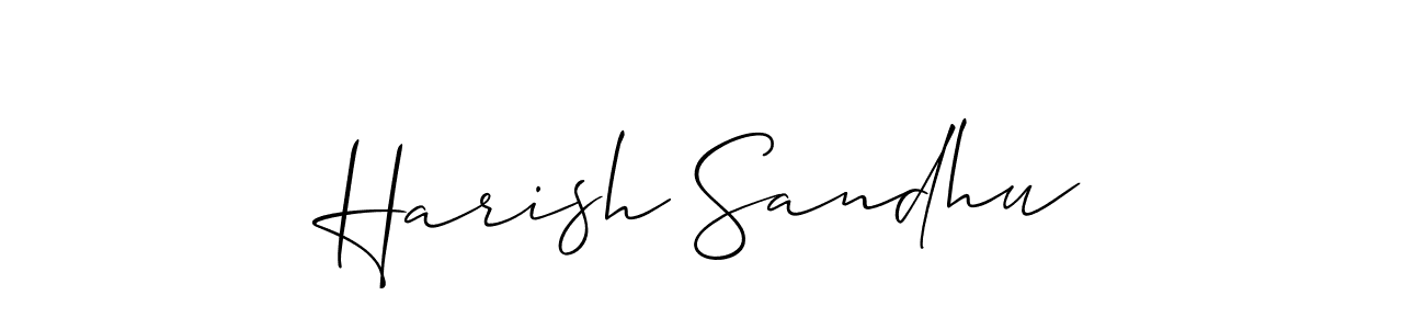 Design your own signature with our free online signature maker. With this signature software, you can create a handwritten (Allison_Script) signature for name Harish Sandhu. Harish Sandhu signature style 2 images and pictures png