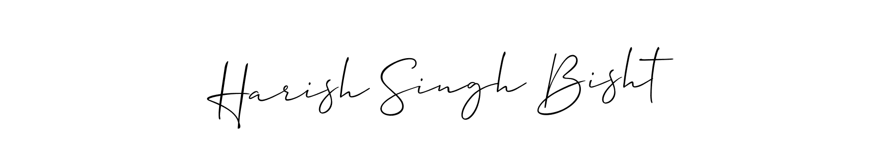 Design your own signature with our free online signature maker. With this signature software, you can create a handwritten (Allison_Script) signature for name Harish Singh Bisht. Harish Singh Bisht signature style 2 images and pictures png