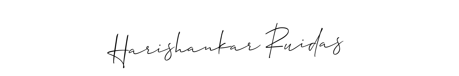 Similarly Allison_Script is the best handwritten signature design. Signature creator online .You can use it as an online autograph creator for name Harishankar Ruidas. Harishankar Ruidas signature style 2 images and pictures png