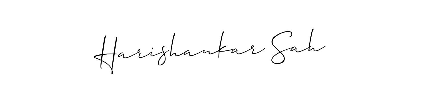 Harishankar Sah stylish signature style. Best Handwritten Sign (Allison_Script) for my name. Handwritten Signature Collection Ideas for my name Harishankar Sah. Harishankar Sah signature style 2 images and pictures png