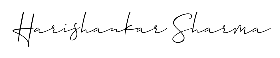 The Allison_Script font transforms the name Harishankar Sharma into an executive sign with sharp precision and distinguished character. Harishankar Sharma signature style 2 images and pictures png