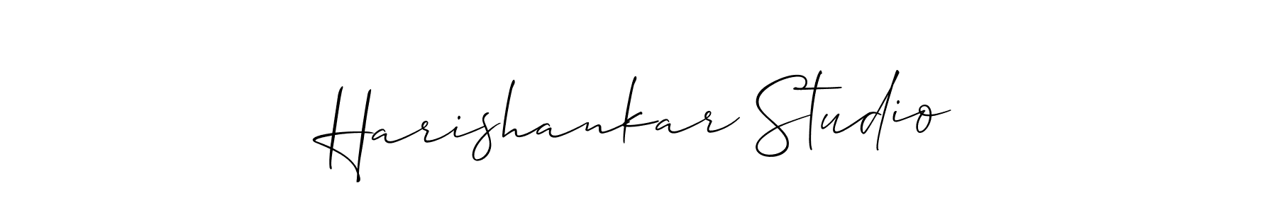 How to make Harishankar Studio name signature. Use Allison_Script style for creating short signs online. This is the latest handwritten sign. Harishankar Studio signature style 2 images and pictures png