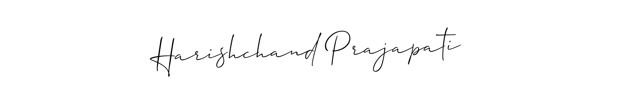 Create a beautiful signature design for name Harishchand Prajapati. With this signature (Allison_Script) fonts, you can make a handwritten signature for free. Harishchand Prajapati signature style 2 images and pictures png