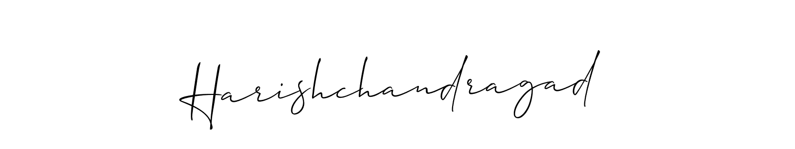 Create a beautiful signature design for name Harishchandragad. With this signature (Allison_Script) fonts, you can make a handwritten signature for free. Harishchandragad signature style 2 images and pictures png