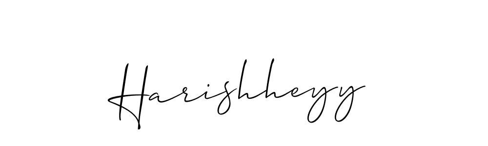 How to make Harishheyy signature? Allison_Script is a professional autograph style. Create handwritten signature for Harishheyy name. Harishheyy signature style 2 images and pictures png