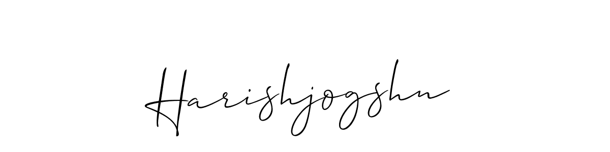 Use a signature maker to create a handwritten signature online. With this signature software, you can design (Allison_Script) your own signature for name Harishjogshn. Harishjogshn signature style 2 images and pictures png