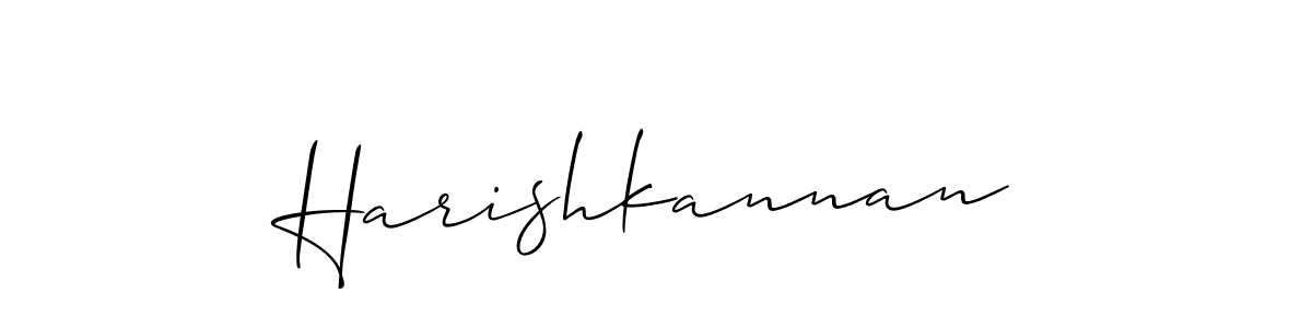 if you are searching for the best signature style for your name Harishkannan. so please give up your signature search. here we have designed multiple signature styles  using Allison_Script. Harishkannan signature style 2 images and pictures png