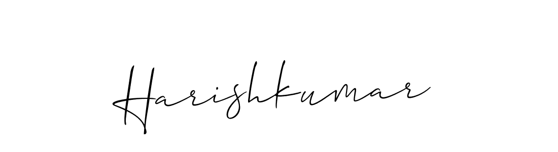 How to make Harishkumar signature? Allison_Script is a professional autograph style. Create handwritten signature for Harishkumar name. Harishkumar signature style 2 images and pictures png