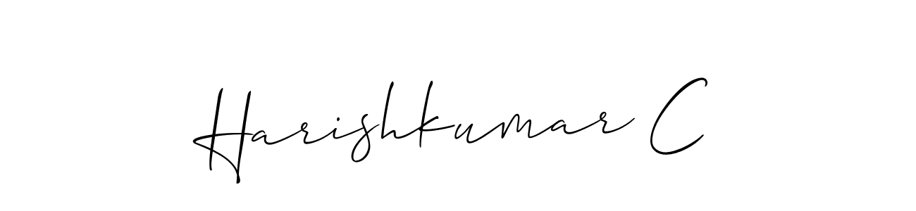 Design your own signature with our free online signature maker. With this signature software, you can create a handwritten (Allison_Script) signature for name Harishkumar C. Harishkumar C signature style 2 images and pictures png