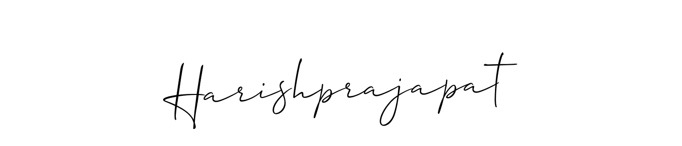 Also we have Harishprajapat name is the best signature style. Create professional handwritten signature collection using Allison_Script autograph style. Harishprajapat signature style 2 images and pictures png