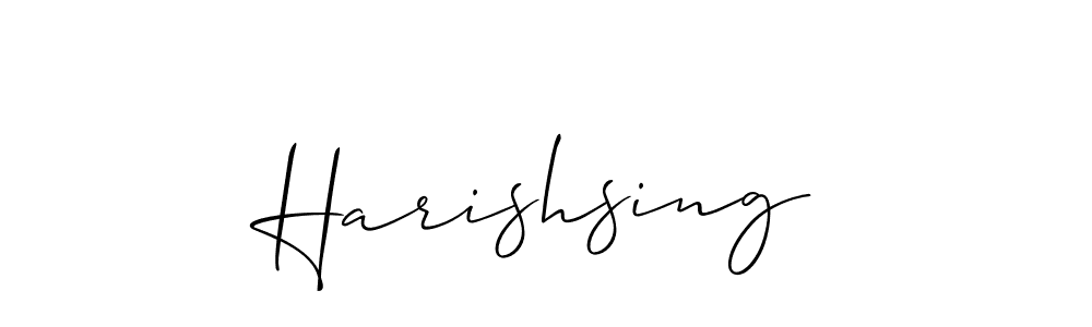 It looks lik you need a new signature style for name Harishsing. Design unique handwritten (Allison_Script) signature with our free signature maker in just a few clicks. Harishsing signature style 2 images and pictures png