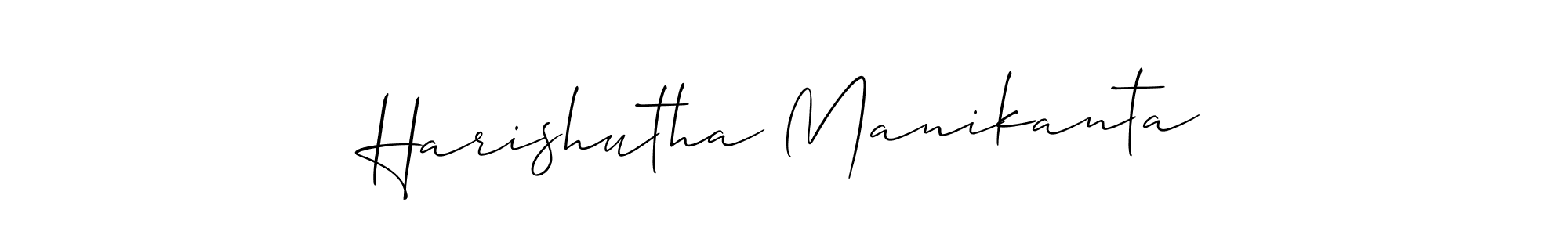 It looks lik you need a new signature style for name Harishutha Manikanta. Design unique handwritten (Allison_Script) signature with our free signature maker in just a few clicks. Harishutha Manikanta signature style 2 images and pictures png