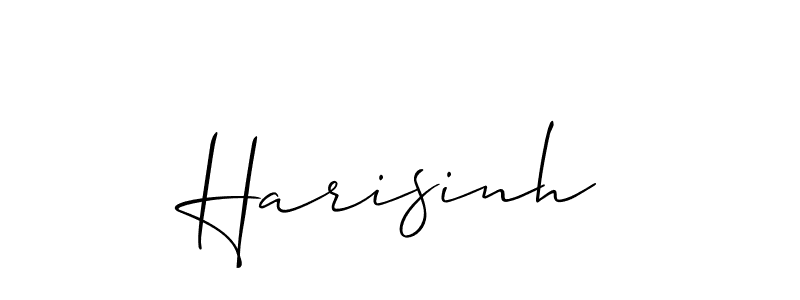 The best way (Allison_Script) to make a short signature is to pick only two or three words in your name. The name Harisinh include a total of six letters. For converting this name. Harisinh signature style 2 images and pictures png