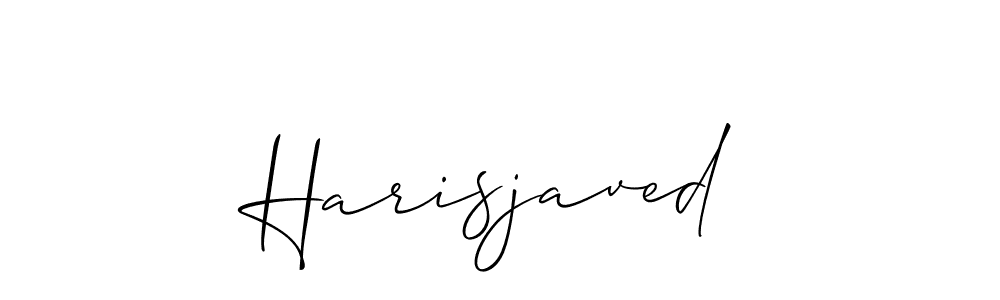 How to make Harisjaved signature? Allison_Script is a professional autograph style. Create handwritten signature for Harisjaved name. Harisjaved signature style 2 images and pictures png