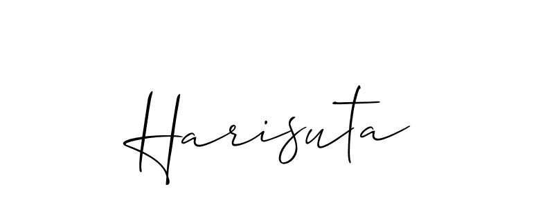It looks lik you need a new signature style for name Harisuta. Design unique handwritten (Allison_Script) signature with our free signature maker in just a few clicks. Harisuta signature style 2 images and pictures png