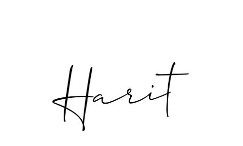 Allison_Script is a professional signature style that is perfect for those who want to add a touch of class to their signature. It is also a great choice for those who want to make their signature more unique. Get Harit name to fancy signature for free. Harit signature style 2 images and pictures png