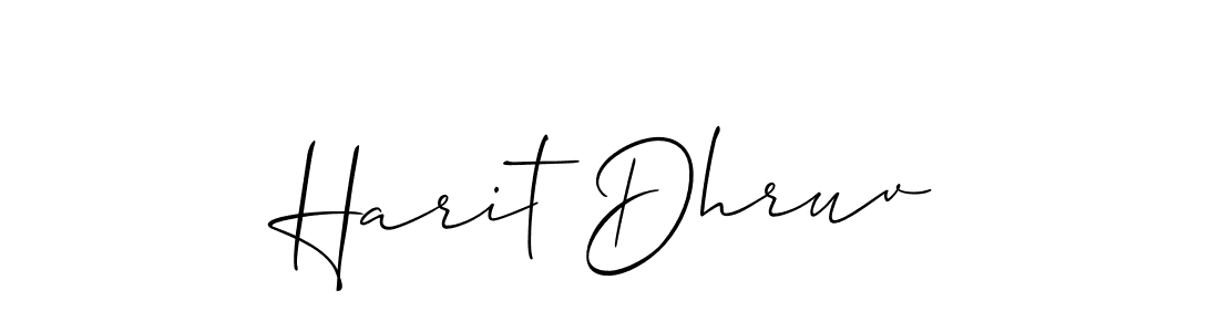 Use a signature maker to create a handwritten signature online. With this signature software, you can design (Allison_Script) your own signature for name Harit Dhruv. Harit Dhruv signature style 2 images and pictures png