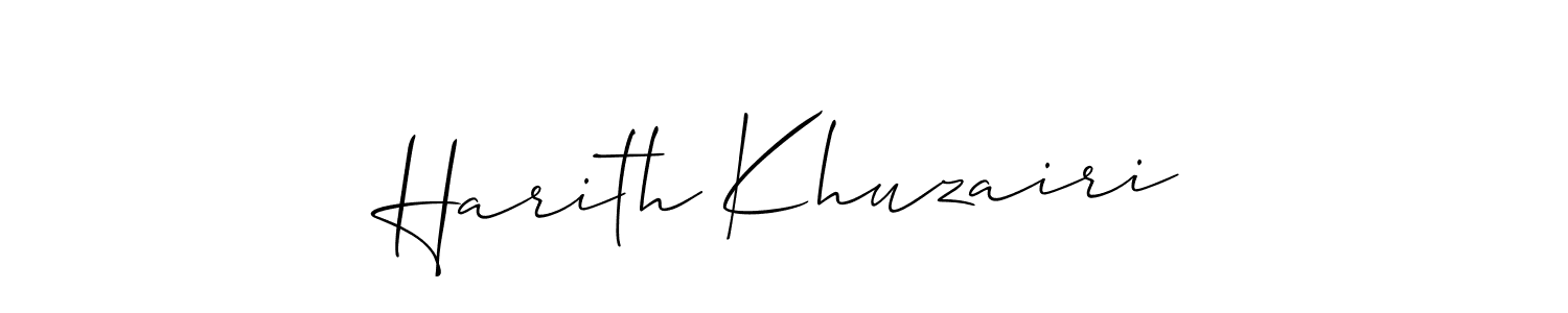 How to make Harith Khuzairi signature? Allison_Script is a professional autograph style. Create handwritten signature for Harith Khuzairi name. Harith Khuzairi signature style 2 images and pictures png