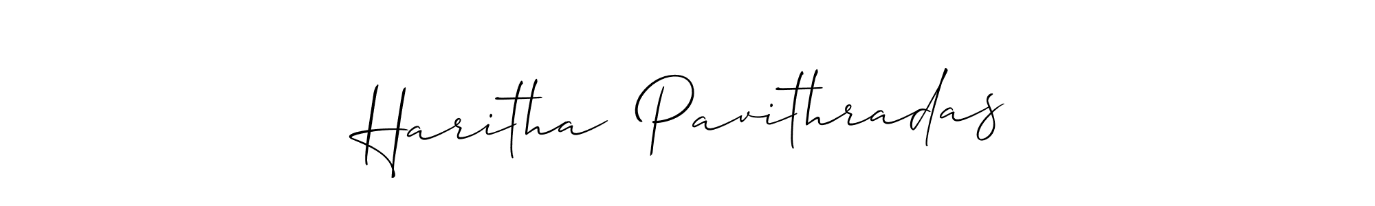 Haritha  Pavithradas stylish signature style. Best Handwritten Sign (Allison_Script) for my name. Handwritten Signature Collection Ideas for my name Haritha  Pavithradas. Haritha  Pavithradas signature style 2 images and pictures png