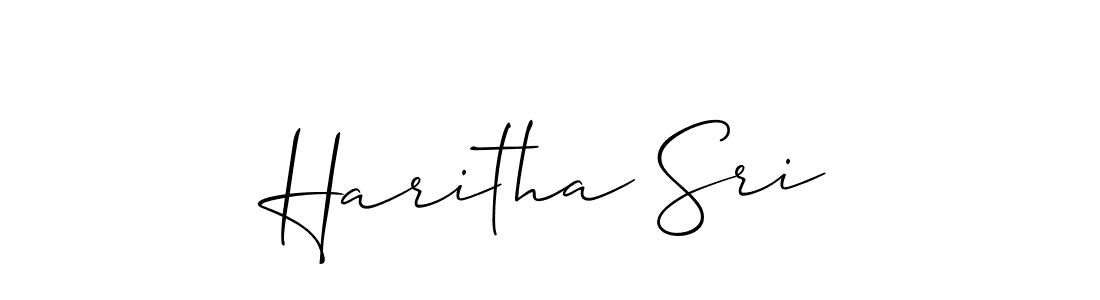 It looks lik you need a new signature style for name Haritha Sri. Design unique handwritten (Allison_Script) signature with our free signature maker in just a few clicks. Haritha Sri signature style 2 images and pictures png