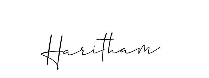 Once you've used our free online signature maker to create your best signature Allison_Script style, it's time to enjoy all of the benefits that Haritham name signing documents. Haritham signature style 2 images and pictures png