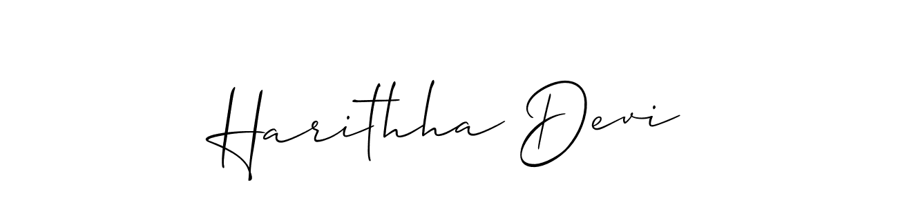 Similarly Allison_Script is the best handwritten signature design. Signature creator online .You can use it as an online autograph creator for name Harithha Devi. Harithha Devi signature style 2 images and pictures png