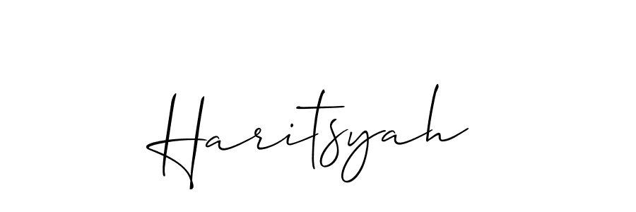 How to make Haritsyah signature? Allison_Script is a professional autograph style. Create handwritten signature for Haritsyah name. Haritsyah signature style 2 images and pictures png