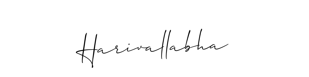 How to make Harivallabha name signature. Use Allison_Script style for creating short signs online. This is the latest handwritten sign. Harivallabha signature style 2 images and pictures png