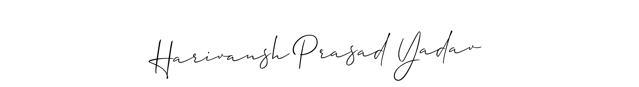 if you are searching for the best signature style for your name Harivansh Prasad Yadav. so please give up your signature search. here we have designed multiple signature styles  using Allison_Script. Harivansh Prasad Yadav signature style 2 images and pictures png