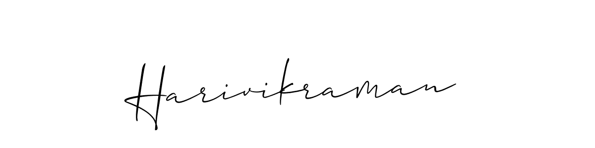 The best way (Allison_Script) to make a short signature is to pick only two or three words in your name. The name Harivikraman include a total of six letters. For converting this name. Harivikraman signature style 2 images and pictures png