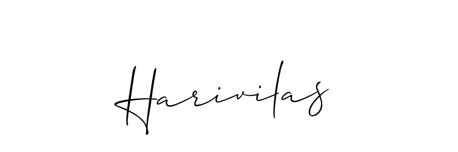 Design your own signature with our free online signature maker. With this signature software, you can create a handwritten (Allison_Script) signature for name Harivilas. Harivilas signature style 2 images and pictures png
