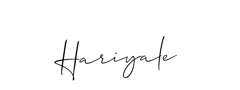 Also You can easily find your signature by using the search form. We will create Hariyale name handwritten signature images for you free of cost using Allison_Script sign style. Hariyale signature style 2 images and pictures png