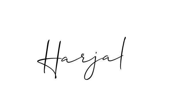 Also we have Harjal name is the best signature style. Create professional handwritten signature collection using Allison_Script autograph style. Harjal signature style 2 images and pictures png
