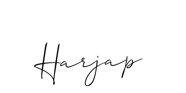 Use a signature maker to create a handwritten signature online. With this signature software, you can design (Allison_Script) your own signature for name Harjap. Harjap signature style 2 images and pictures png