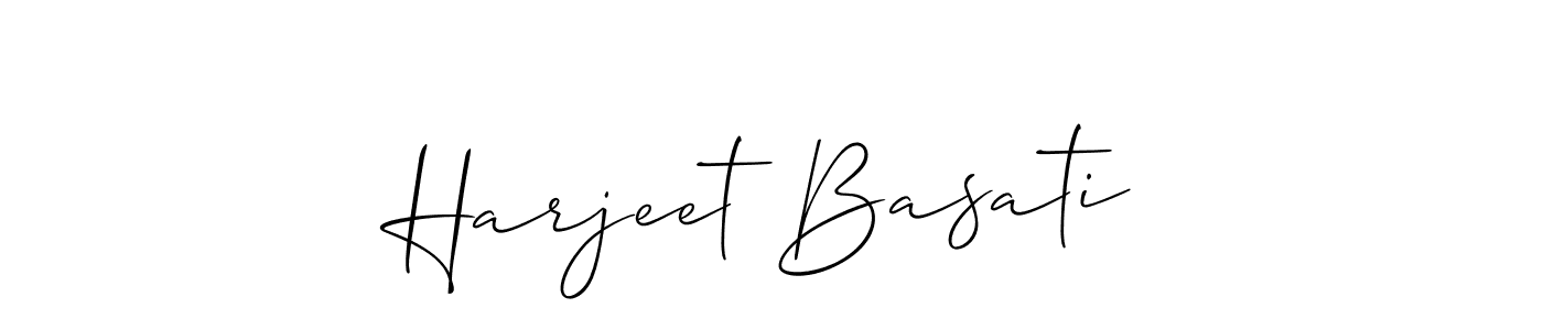 This is the best signature style for the Harjeet Basati name. Also you like these signature font (Allison_Script). Mix name signature. Harjeet Basati signature style 2 images and pictures png