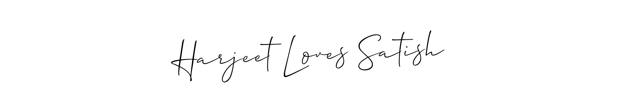 Make a beautiful signature design for name Harjeet Loves Satish. Use this online signature maker to create a handwritten signature for free. Harjeet Loves Satish signature style 2 images and pictures png