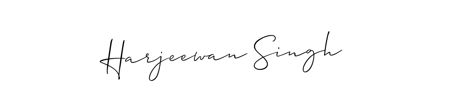 Allison_Script is a professional signature style that is perfect for those who want to add a touch of class to their signature. It is also a great choice for those who want to make their signature more unique. Get Harjeewan Singh name to fancy signature for free. Harjeewan Singh signature style 2 images and pictures png