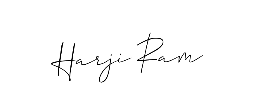 How to make Harji Ram name signature. Use Allison_Script style for creating short signs online. This is the latest handwritten sign. Harji Ram signature style 2 images and pictures png