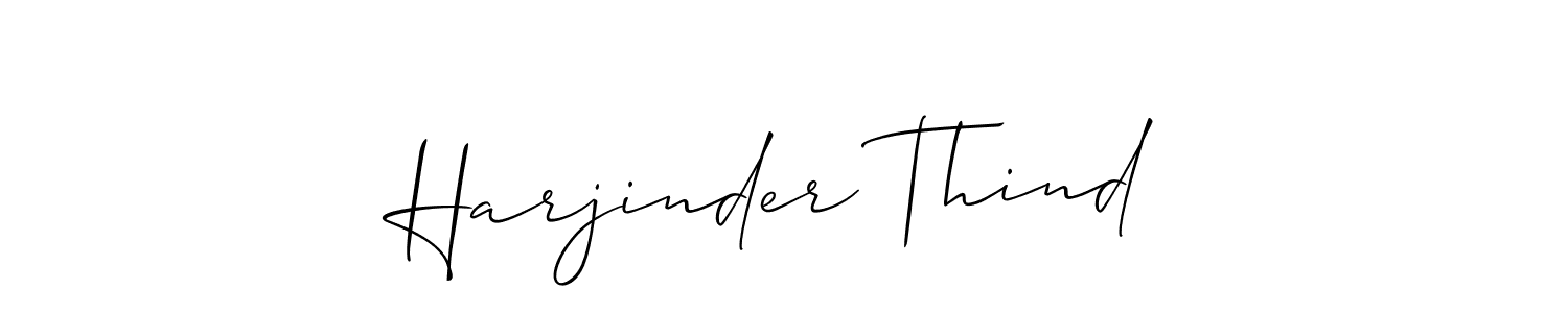 Harjinder Thind stylish signature style. Best Handwritten Sign (Allison_Script) for my name. Handwritten Signature Collection Ideas for my name Harjinder Thind. Harjinder Thind signature style 2 images and pictures png